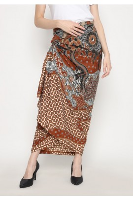 Lyne Halim Skirt Batik Lilit Panjang, 8162 - Brown.